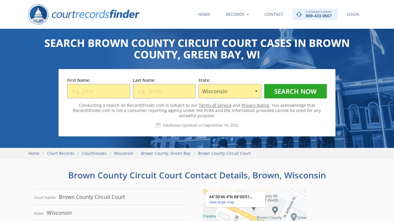 Brown County Circuit Court Case Search - RecordsFinder